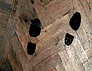 Souls/soles charcoal pair of footprint on church floor